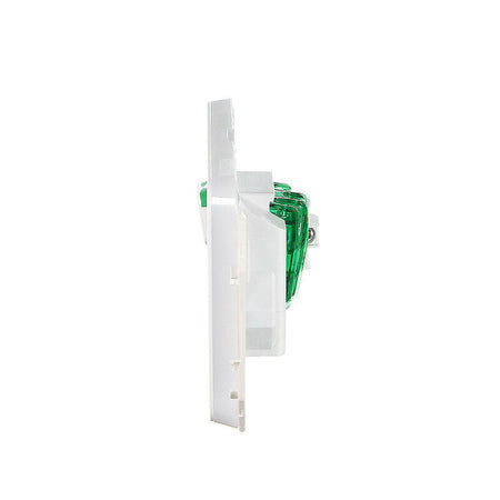 Clipsal Iconic 10A Single Power Point with Extra Switch | Vivid White | 3015XA-VW