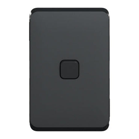 Clipsal Iconic 1 Gang Switch Plate Skin | Extra Black | 3041C-XB