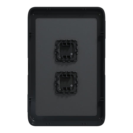 Clipsal Iconic 2 Gang Switch Plate Skin Horizontal/Vertical | Extra Black | 3042C-XB