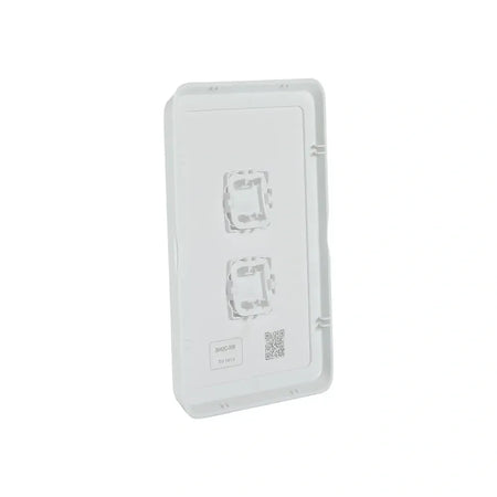 Clipsal Iconic Switch Plate Skin 2 Gang, Horizontal/Vertical Mount, Clip-On | Extra White | 3042C-XW