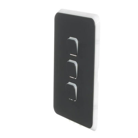 Clipsal Iconic 3 Gang Switch Plate Skin | Anthracite | 3043C-AN