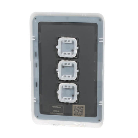 Clipsal Iconic 3 Gang Switch Plate Skin | Anthracite | 3043C-AN