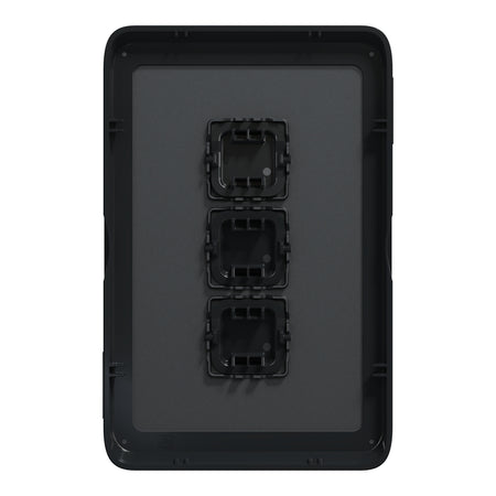 Clipsal Iconic 3 Gang Switch Plate Skin Horizontal/Vertical | Extra Black | 3043C-XB