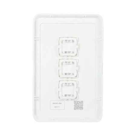Clipsal Iconic 3 Gang Switch Plate Skin | Extra White | 3043C-XW