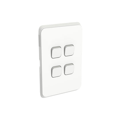Clipsal Iconic 3044VA-VW four-gang light switch in Vivid White