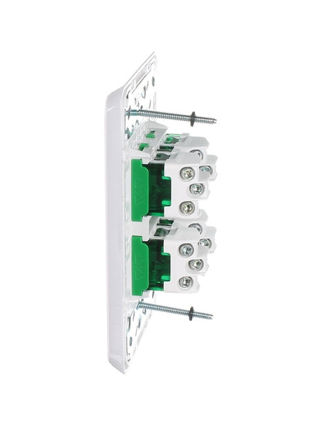 Clipsal Iconic 4 Gang Light Switch 10AX 1-Way/2-Way | Vivid White | 3044VA-VW