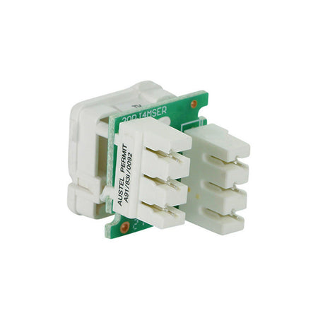 Clipsal Actassi Cat3 RJ11 Telephone Socket Mechanism | White Electric | 30RJ64SMT-WE