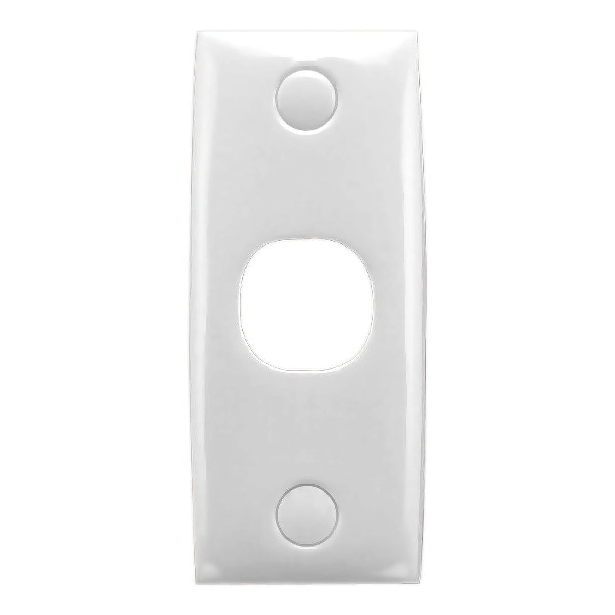 Clipsal 31-WE Standard Series one-gang architrave switch plate in White Electric, plate only