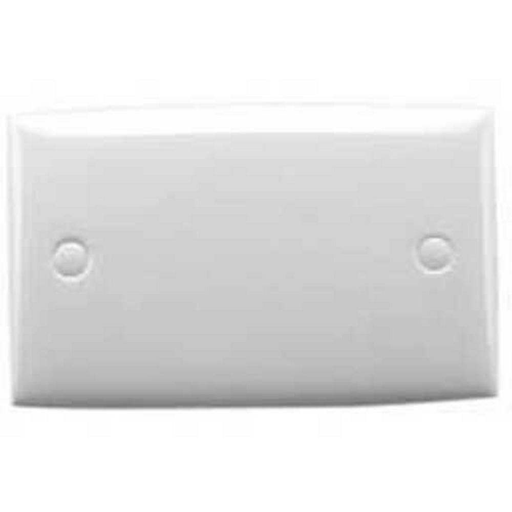 Clipsal 31VX-WE Standard Series blank flush plate in White Electric, front view