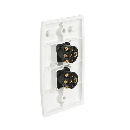 Clipsal Standard Series 2 Gang 10A Vertical Switch | White Electric | 32VA-WE