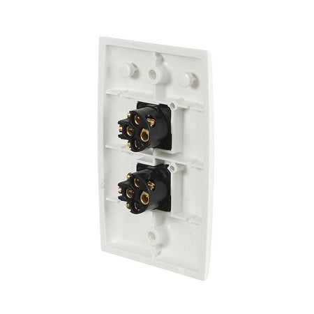 Clipsal Standard Series 2 Gang 10A Vertical Switch | White Electric | 32VA-WE