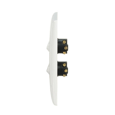 Clipsal Standard Series 2 Gang 10A Vertical Switch | White Electric | 32VA-WE