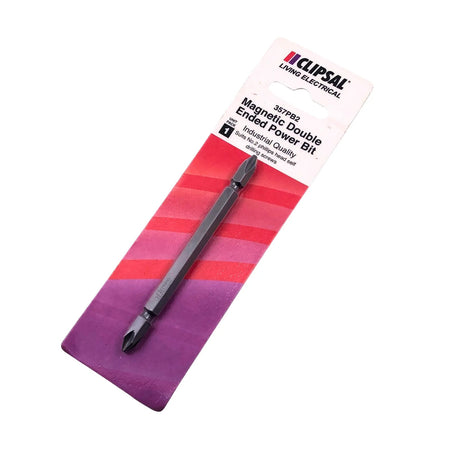 Clipsal 100mm Double-Ended Phillips No. 2 Power Drive Bit | Black | 357PB2