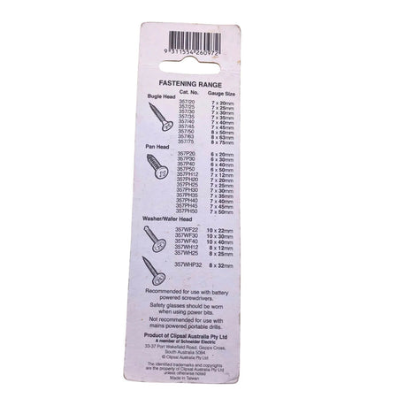 Clipsal 100mm Double-Ended Phillips No. 2 Power Drive Bit | Black | 357PB2