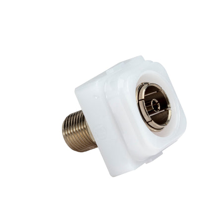Clipsal Iconic 40FFPMS-TN translucent TV antenna socket mechanism - front angled view