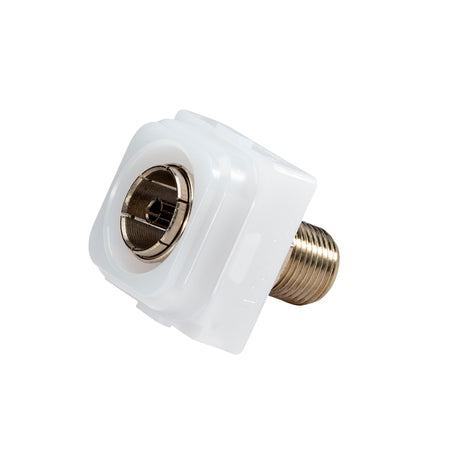 Clipsal Iconic TV PAL Antenna Socket with F-Type Rear | Translucent | 40FFPMS-TN