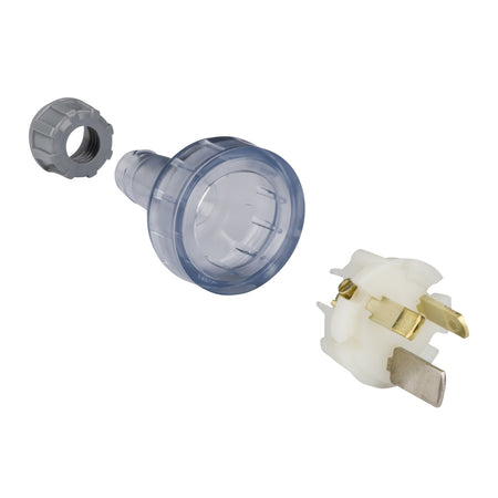 Clipsal Standard Series 15A 250V 3 Pin Straight Plug Top | Transparent | 439S15-TR