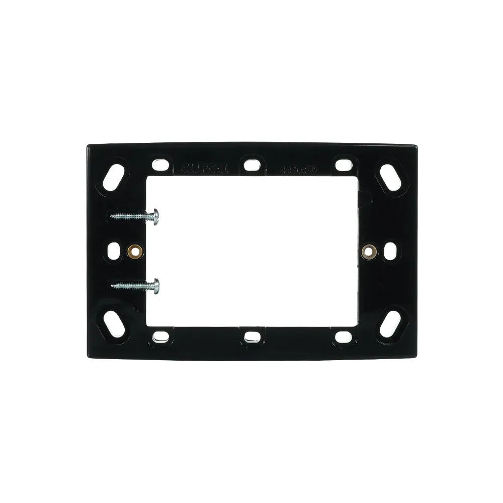 Clipsal Standard Series 14mm mounting flange in Black 449ASD-BK – front view