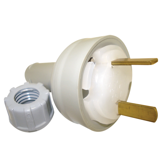 Clipsal Standard Series 2-Pin Straight Plug 15A 32V | Grey | 492/32-GY