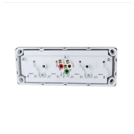Clipsal Classic C2000 Quad Power Point 10A 250V Double Pole | White Electric | C2015D4-WE