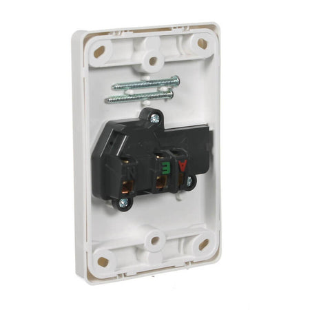 Clipsal Classic C2000 Single Vertical Power Point 10A | White Electric | C2015V-WE