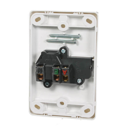 Clipsal Classic C2000 Single Vertical Power Point 10A | White Electric | C2015V-WE