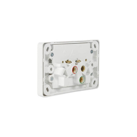 Clipsal Classic C2000 Double Power Point 15A, 250V, Horizontal | White Electric | C2025/15-WE