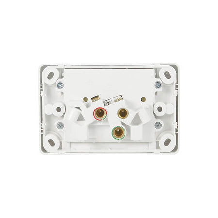 Clipsal Classic C2000 Double Power Point 15A, 250V, Horizontal | White Electric | C2025/15-WE