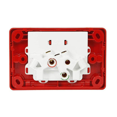 Clipsal Classic C2000 Series Double Power Point 10A 250V Horizontal | Red | C2025-RD