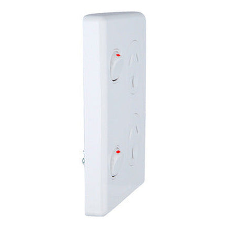 Clipsal Classic Vertical Double Power Point 10A 250V | White Electric | C2025V-WE