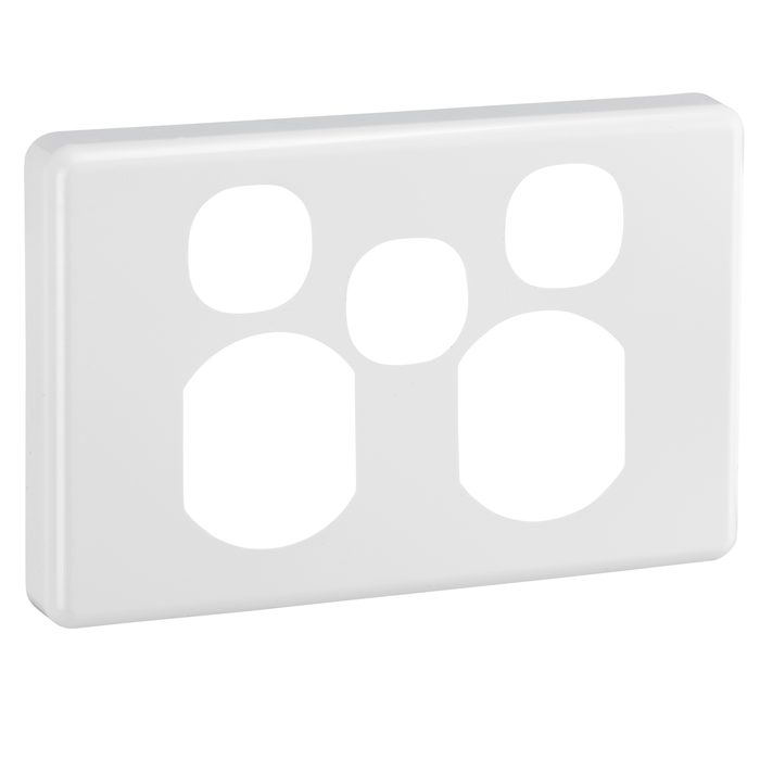 Clipsal Classic C2000 Double Power Point Cover with Extra Switch Opening | White Electric | C2025XC-WE
