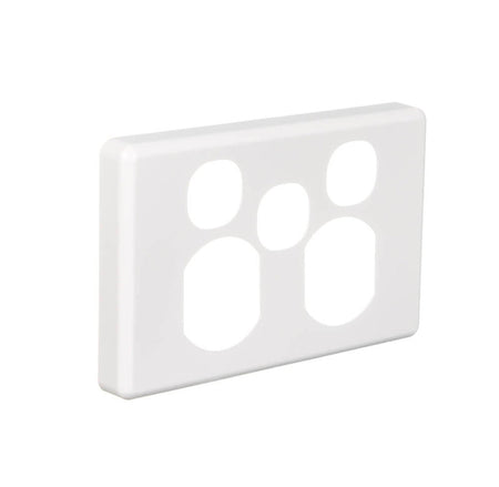 Clipsal Classic C2000 Double Power Point Cover with Extra Switch Opening | White Electric | C2025XC-WE