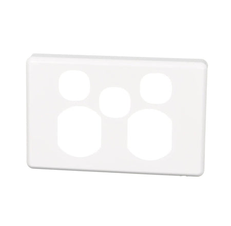 Clipsal Classic C2000 Double Power Point Cover with Extra Switch Opening | White Electric | C2025XC-WE