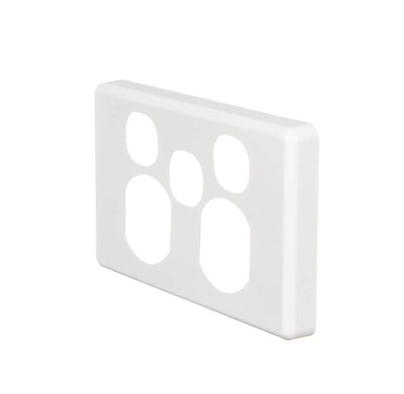 Clipsal Classic C2000 Double Power Point Cover with Extra Switch Opening | White Electric | C2025XC-WE