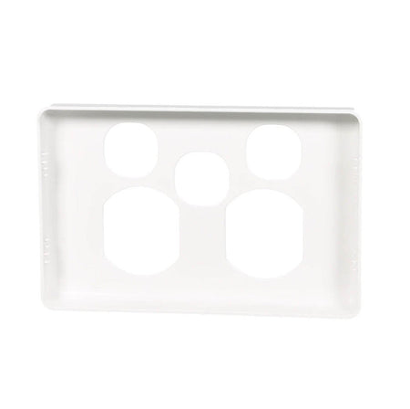 Clipsal Classic C2000 Double Power Point Cover with Extra Switch Opening | White Electric | C2025XC-WE