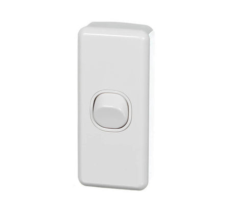 Clipsal Classic C2000 10A 1 Gang Architrave Switch | White Electric | C2030-WE