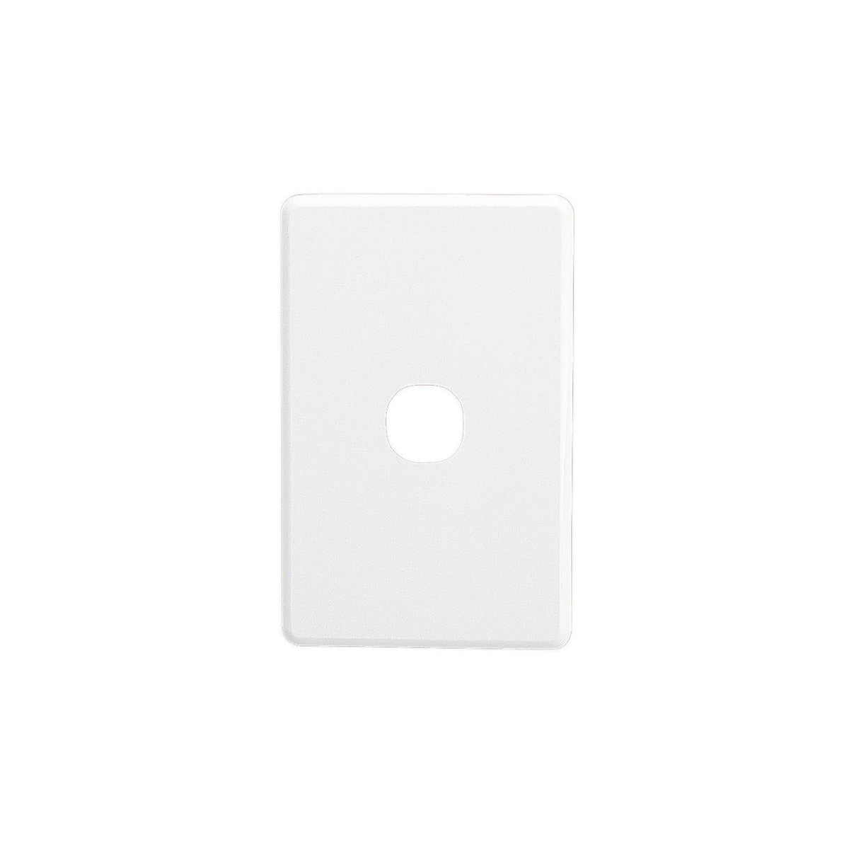 Clipsal C2031C-WE Classic C2000 1 gang switch plate cover in White Electric, front view