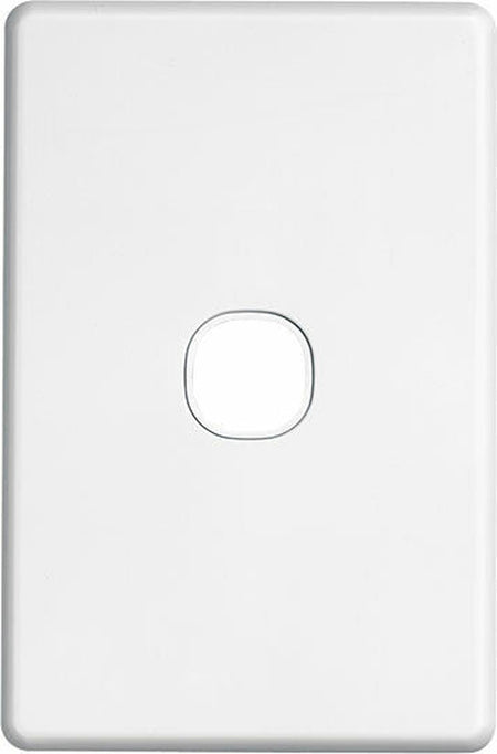 Clipsal Classic C2000 1 Gang Grid Plate & Cover | White Electric | C2031VH-WE