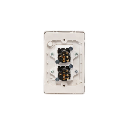 Clipsal C2000 2 Gang IP66 Vertical Switch | White Electric | C2032V66-WE