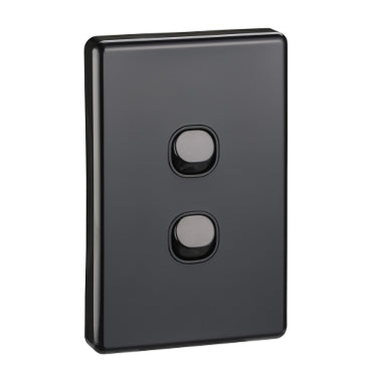 Clipsal Classic C2000 C2032VA-BK black 2 gang vertical light switch