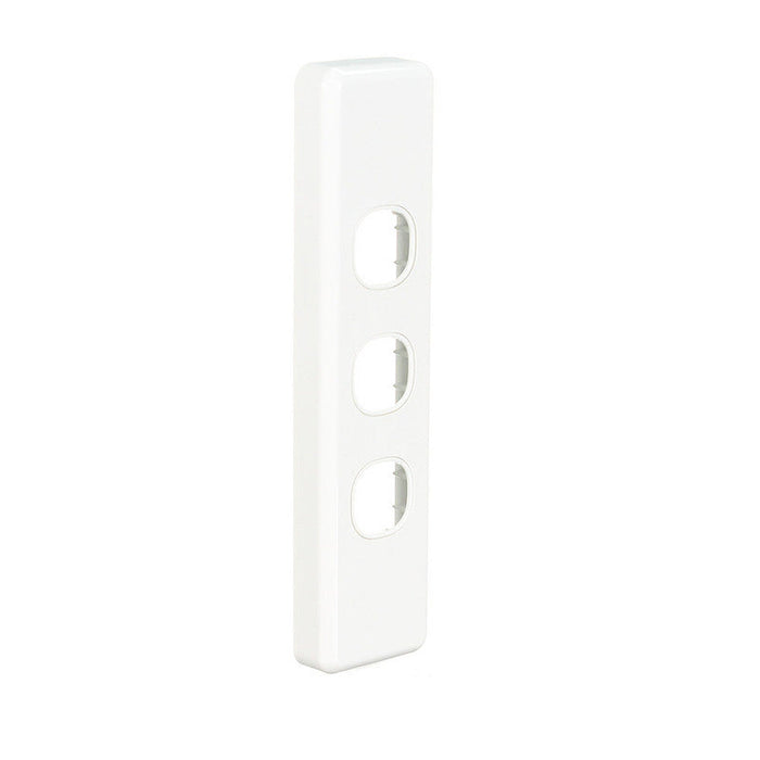 Clipsal Classic C2000 3 Gang Architrave Grid Plate and Cover | White Electric | C2033-WE
