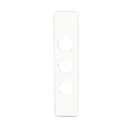 Clipsal Classic C2000 3 Gang Architrave Grid Plate and Cover | White Electric | C2033-WE