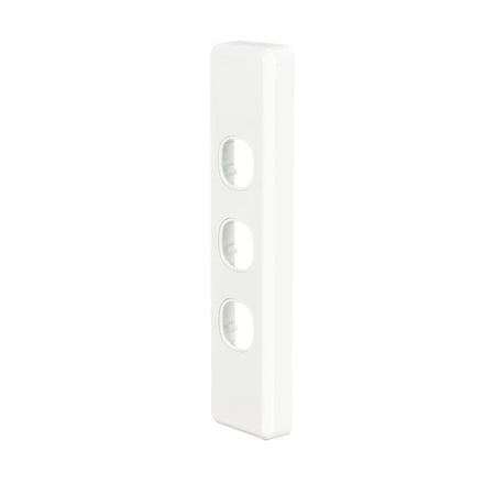 Clipsal Classic C2000 3 Gang Architrave Grid Plate and Cover | White Electric | C2033-WE