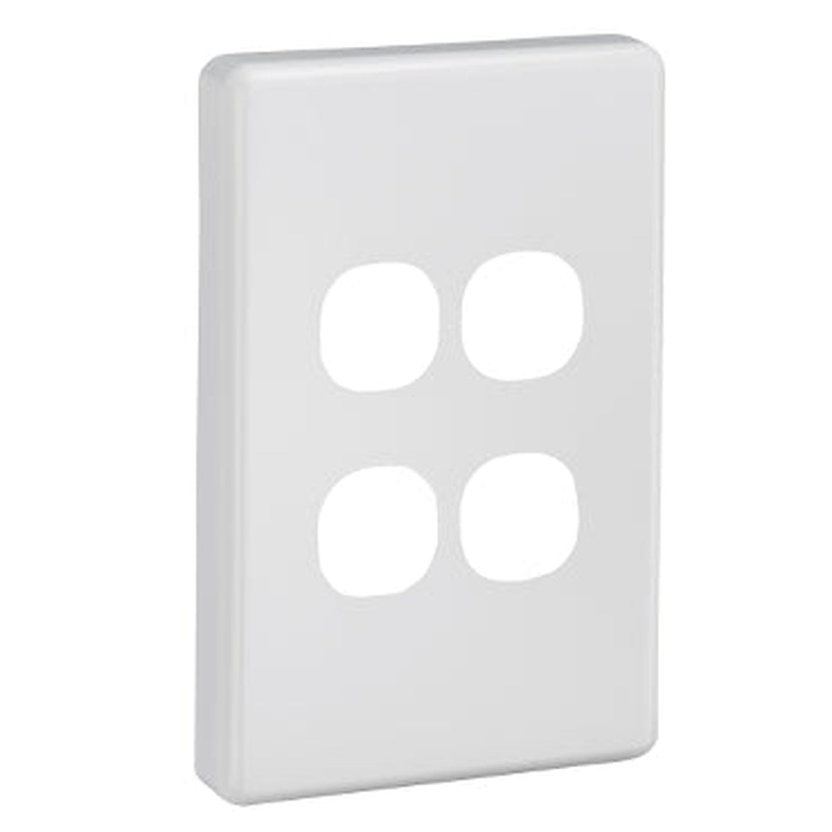 Clipsal C2034C-WE Classic C2000 four-gang switch plate cover in White Electric