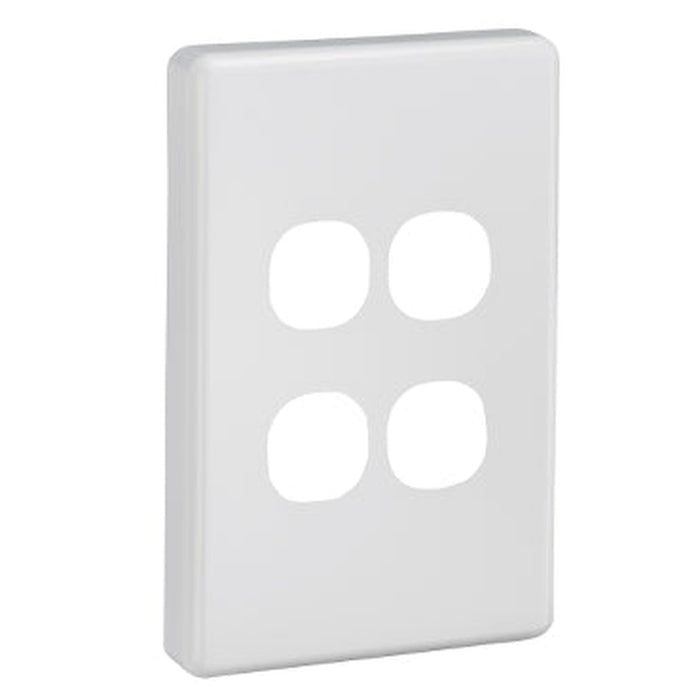 Clipsal Classic C2000 4-Gang Switch Plate Cover | White Electric | C2034C-WE
