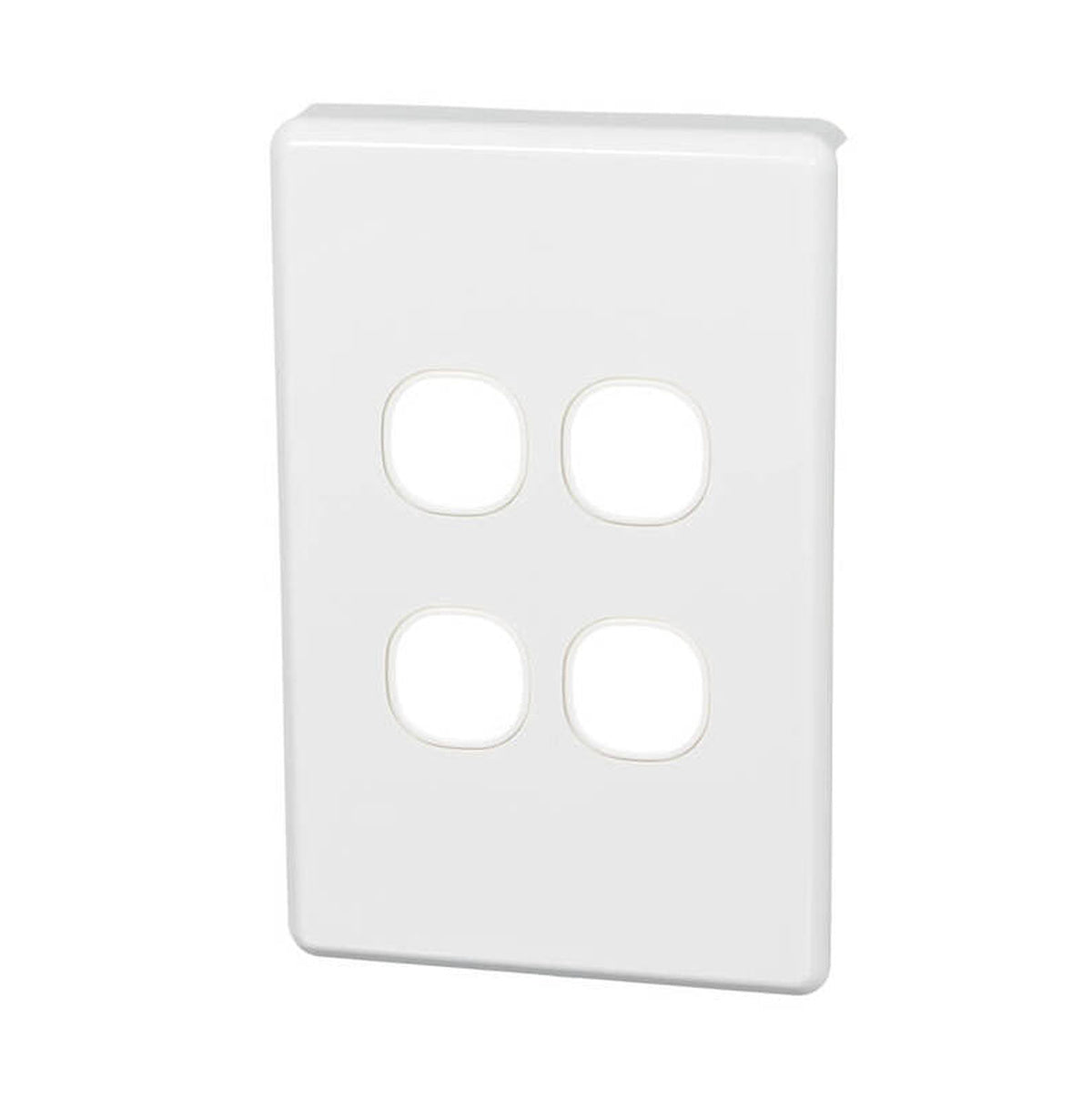 Clipsal C2034VH-WE White Electric four-gang grid plate and cover front