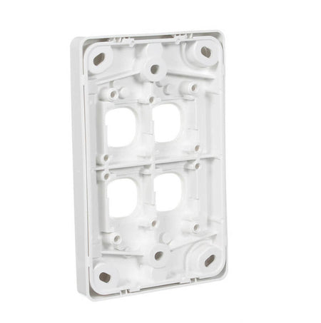 Clipsal Classic C2000 4 Gang Grid Plate and Cover | White Electric | C2034VH-WE
