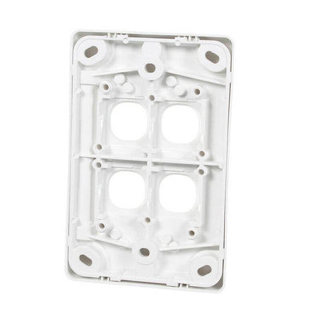 Clipsal Classic C2000 4 Gang Grid Plate and Cover | White Electric | C2034VH-WE