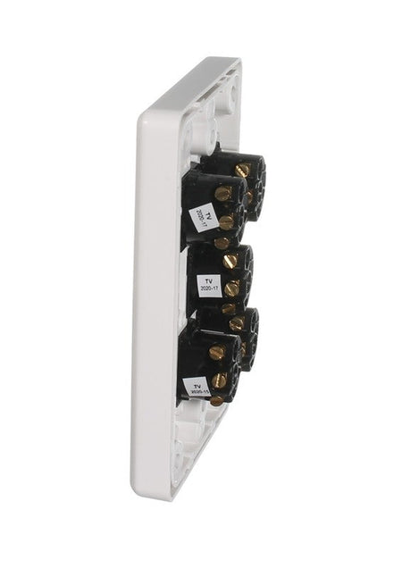 Clipsal Classic C2000 5 Gang Vertical Light Switch 10A 250V | White Electric | C2035VA-WE