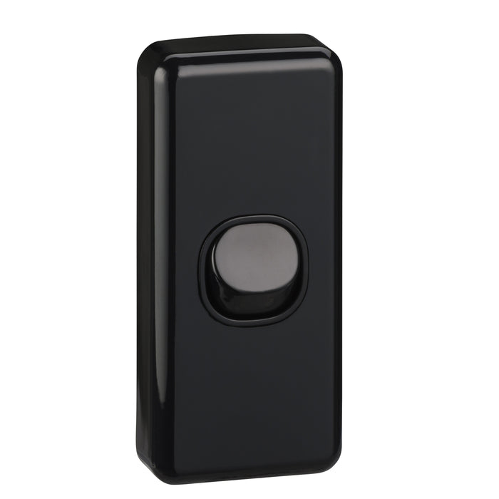 Clipsal Classic C2000 10A 1 Gang Architrave Switch | Black | C2030-BK